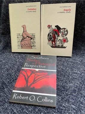 Lot of 3 Vintage Books on Africa: Angola, Zimbabwe, & Sudan